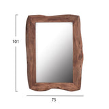 Mirror from solid acacia wood 100Χ75