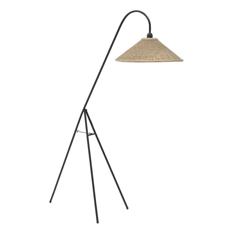 Floor Lamp Metal/Rattan