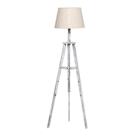 Floor Lamp White Wooden