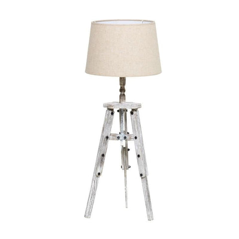 Table Lamp Wooden White