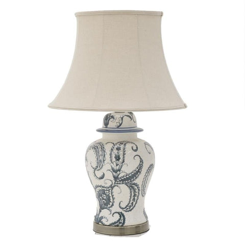 Table Lamp White/Blue