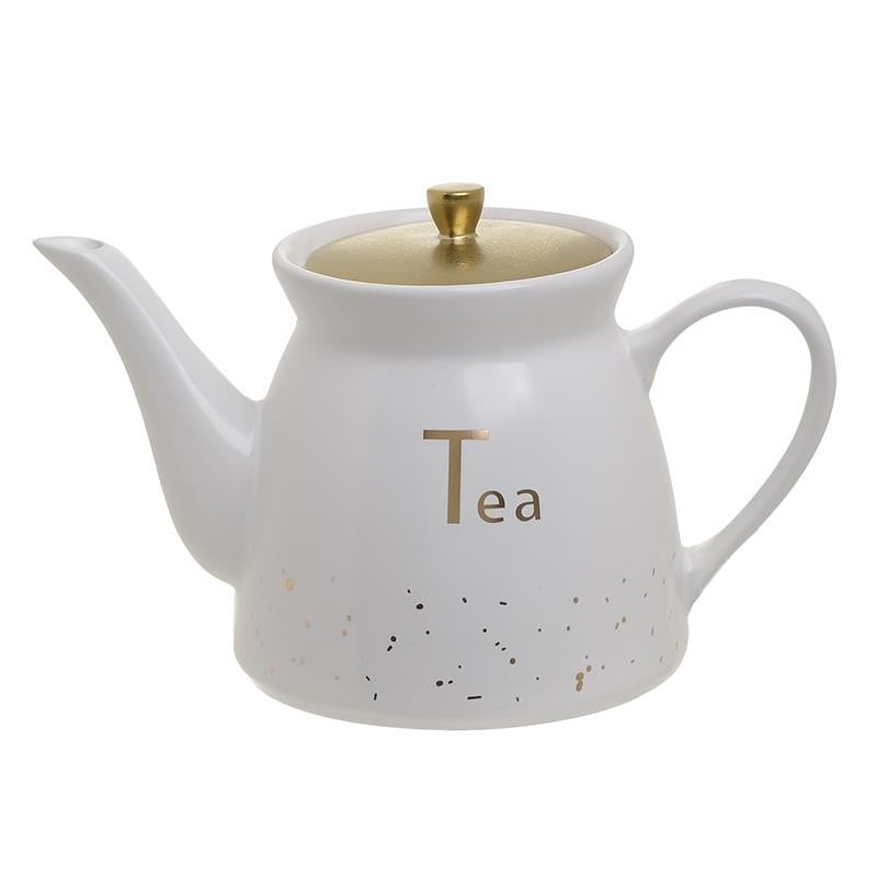 Tea Pot White/Gold