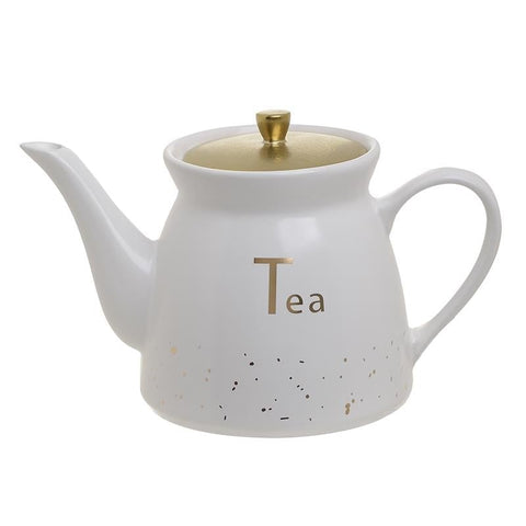 Tea Pot White/Gold