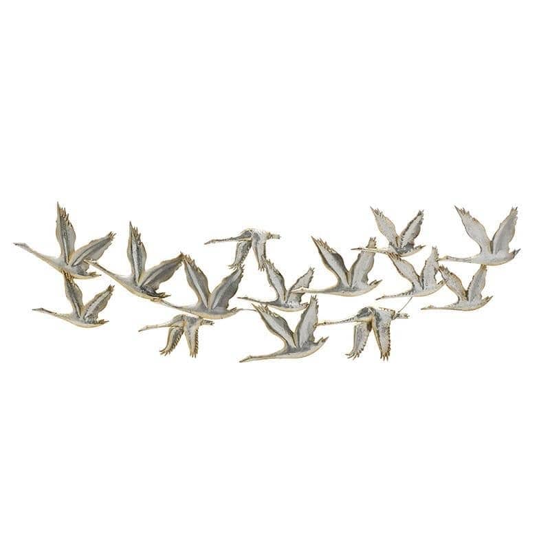 Birds Wall Decor Silver