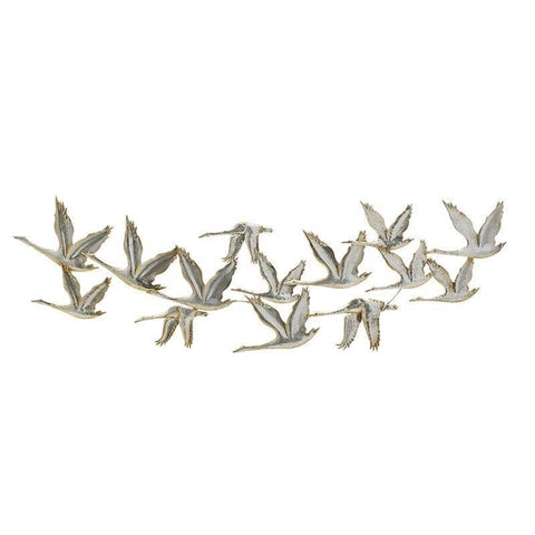 Birds Wall Decor Silver