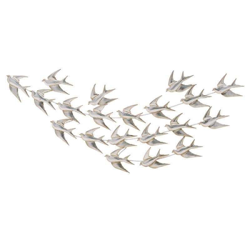 Silver Birds Wall Decor