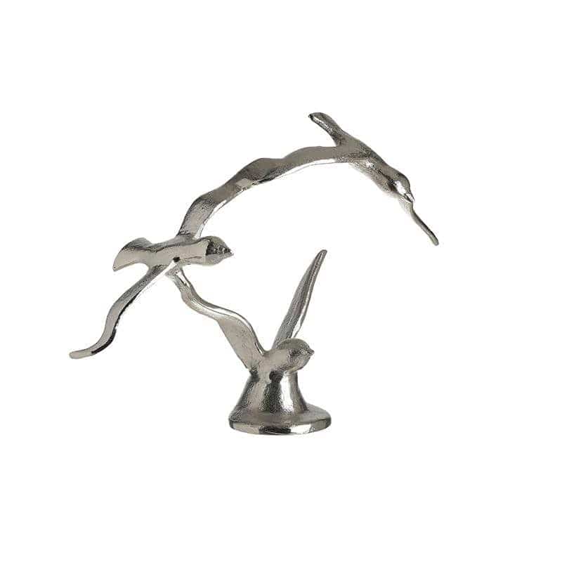 Birds Deco Metal Silver