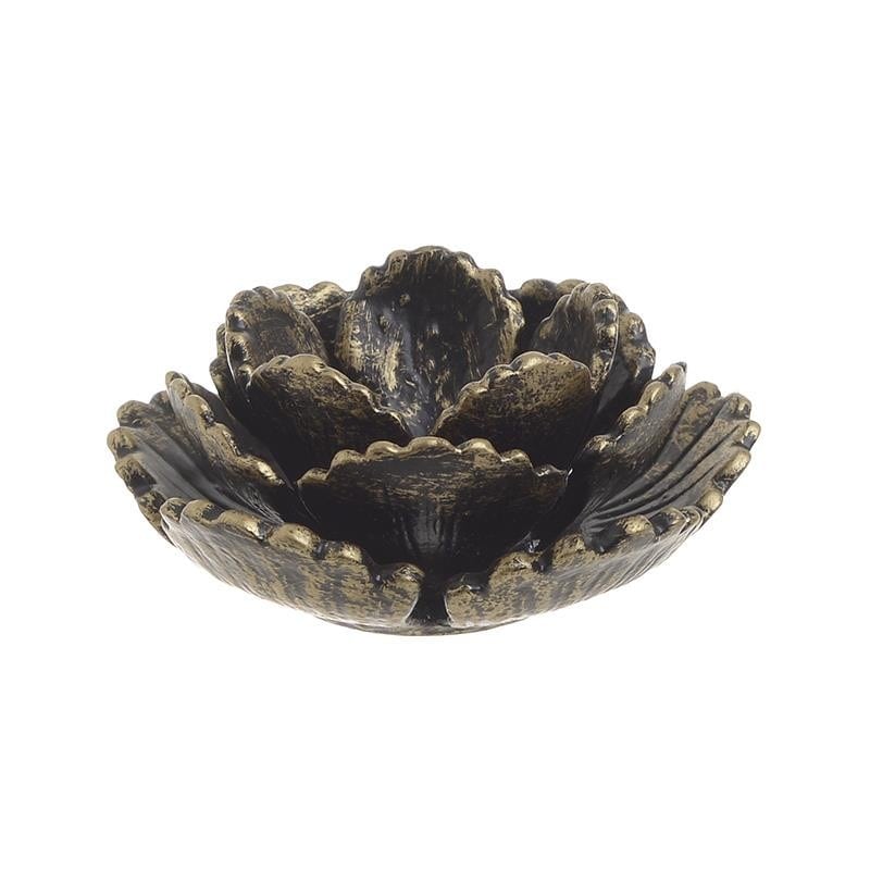 Flower Candle Holder Black