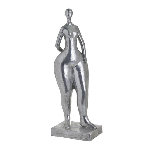 Figure Curvy Polyresin Silver