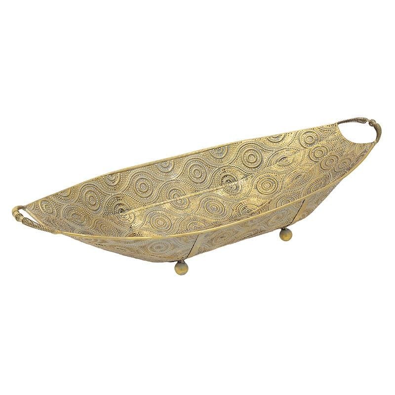 Tray Metal Ant. Gold