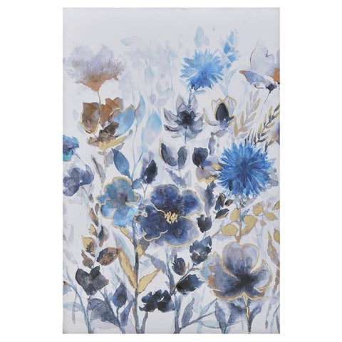 Canvas Flowers Blue