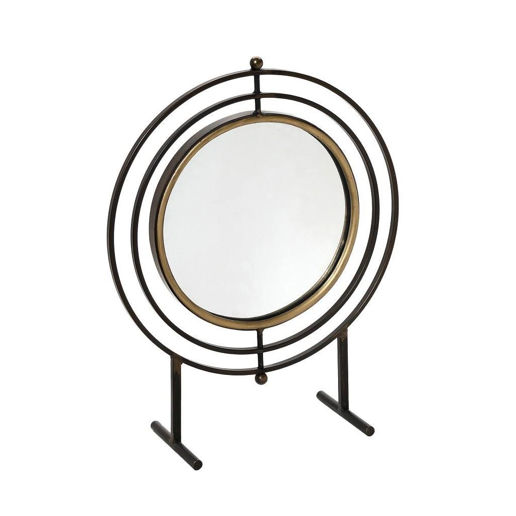 Metal Mirror Circle Black