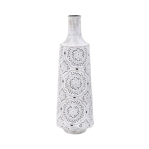 Metal Vase White