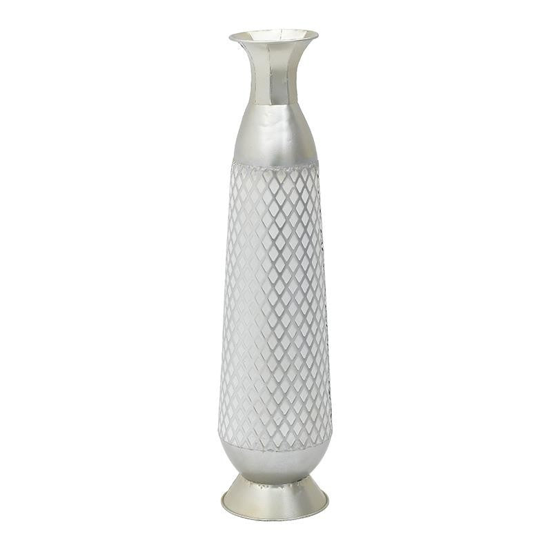 Vase silver white Big