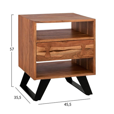 Fansy Nightstand  from solid acacia wood