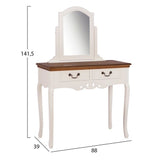 Perdono Dressing Table with stool Cream/Brown