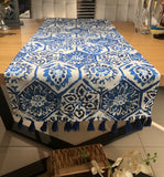 Table Runner Blue/White