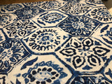 Table Runner Blue/White