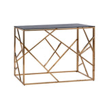 Jana Console  Black glass and gold base 120x40x78cm