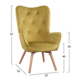 Adelynn Armchair with footstep Velvet