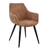 Mando. Armchair with brown nubuck fabric