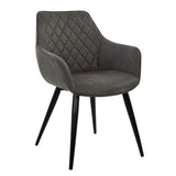 Mando. Armchair with grey nubuck fabric