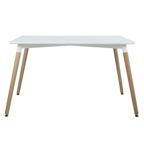 Minimal white table 120 * 80 wooden legs beech