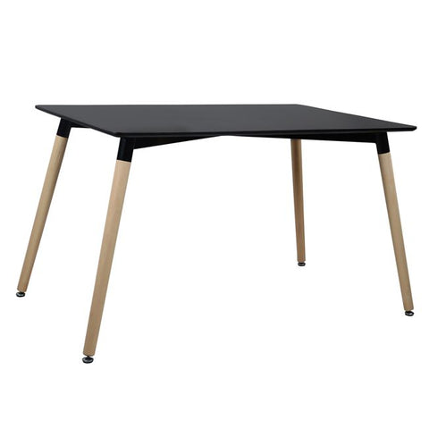 Minimal black table 120 * 80 wooden legs beech