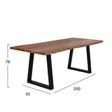 Montana Dining Table solid acacia wood 200X95