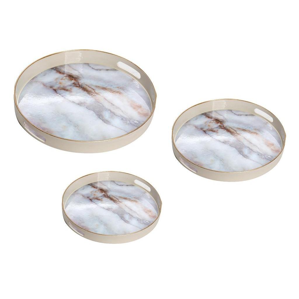 Tray White Marble Print