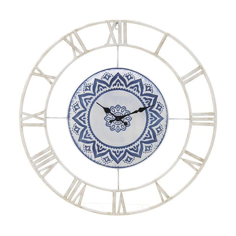 Wall Clock Blue/White