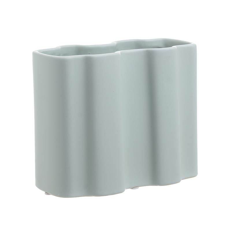 Ceramic Vase Lines Mint