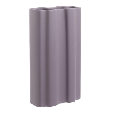 Ceramic Vase Lines Purple