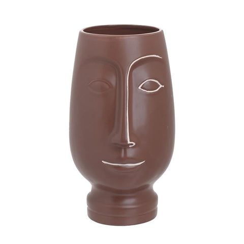 Vase Face Brown