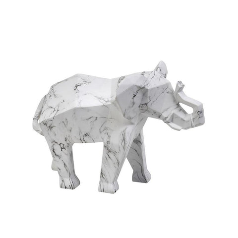 Elephant Geometric White