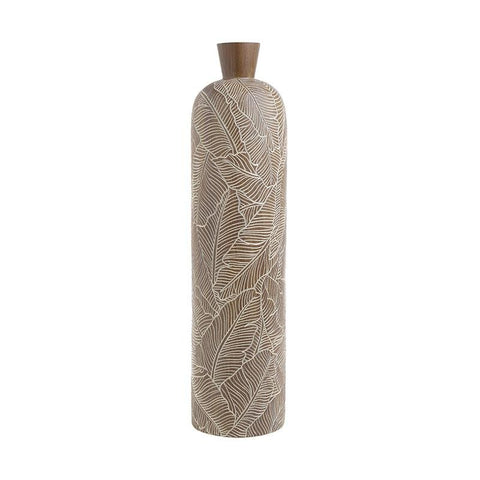 Vase Beige leaves